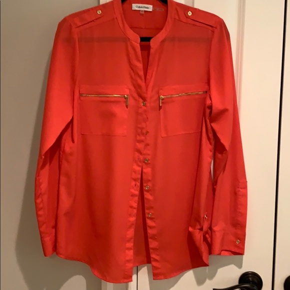 Bright pink Calvin Klein Blouse - Picture 1 of 1